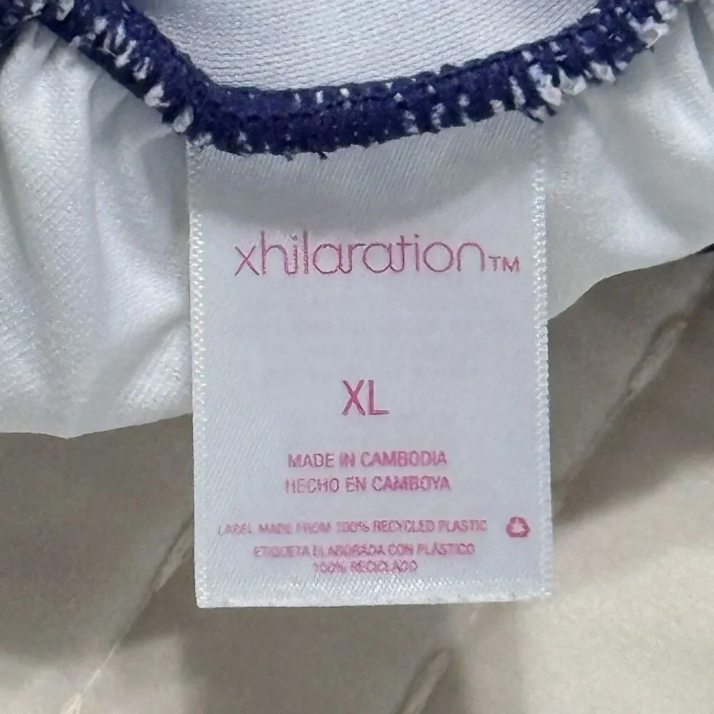 Xhilaration Strappy Flounce Bikini Top| Red,White,&Blue | American Flag | XL